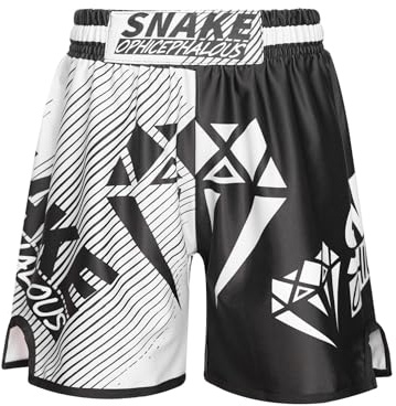 Freebily Kinder Jungen MMA Box Shorts Muay Thai Kickboxen Kurze Hose | Kurze Trainingshose, stylische Druck, breiter elastischer Bund, zum K1,Boxen Käfigkämpfen Lauf- Kampfkunst Kampfsport