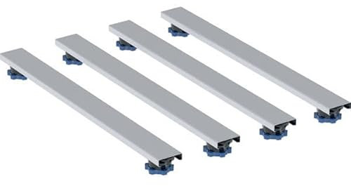 Geberit set piedi e traverse per piatto doccia in resina di pietra, da 140 cm, altezza piedi regolabile 6-12 cm