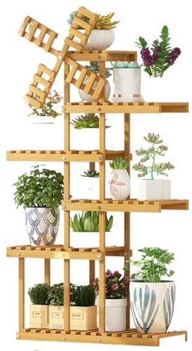Blumenständer Pflanzenständer Blumentreppe Hoher Pflanzenständer Für Den Innenbereich, Bambus-Pflanzenregal, Blumenständer, Präsentationsständer Für Den Innengarten Blumenbank Pflanzenregal Blumenrega