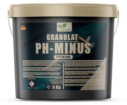 pH- pH Minus Granulat Eimer pH Wert Senker pH-Senkung Pool Schwimmbad Premium | ph Minus für Pool | ph Minus Pool granulat | ph senker Pool | Pool ph Minus | Pool zubehör (5, Kilogramm)