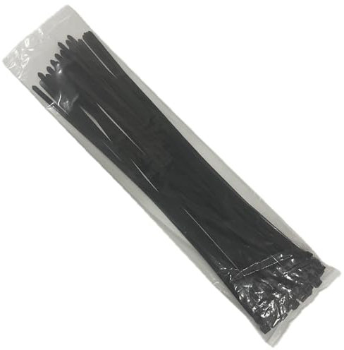EzySup Kabelbinder Groß,Extra Stark,350mm x 7,6mm,Zugfestigkeit 55 kg,100 Stück,Schwarz