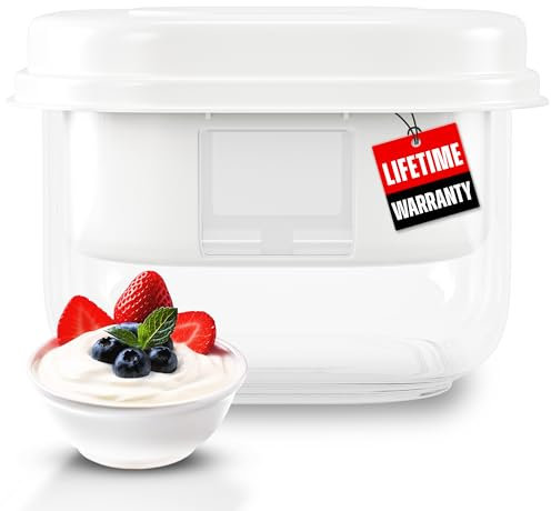 Ultimate Greek Yogurt Strainer - Make Delicious Homemade Yogurt with MORE PROTEIN AND LESS SUGAR - Fine Mesh Nylon Greek Yogurt Maker - 100% BPA Free & Dishwasher Safe with Large 2.3 Quart Capacity