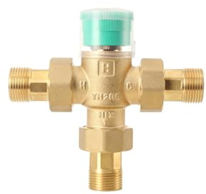 TABODD Resideo Braukmann DN20 TM200-3/4A Mitigeur d'eau thermostatique 15-65 °C pour installation de chauffe-eau