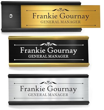 Personalised Office Name Plates for Doors 2.5 x 7 Custom Office Door Signs Door Name Plate with Double-Sided Tape Doors Plaque for Offices Meeting Room (Design 1)