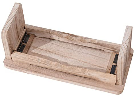 Gatuida Meditationshocker Aus Holz Faltbar Kleiner Tragbarer Kniemattenhocker Mit Rutschfester Oberfläche Klappbarer Holzhocker Für Yoga Meditation Und Zuhause
