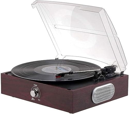 IUBGFTO Record Players,Music Box Record Player Turntable with Stereo Speakers Portable Nostalgic Record Player Portable Tab