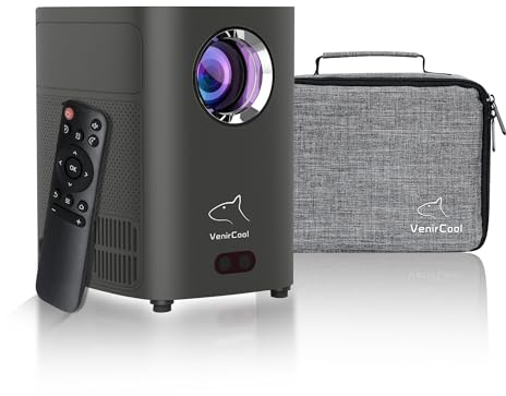 VenirCool Projector Q3 Max 800 ANSI/10500 ISO LUMEN Android 11 1080P 4k Support FHD Display - Wifi & Bluetooth Mini Smart Projector for Home Theater & Outdoor Movies with Portable Ceiling Mount