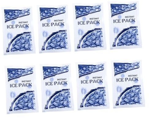 VALICLUD 8 Stück Einweg Eisbeutel für Schnellkühlung Kühlpacks für Outdoor Verletzungstherapie Vielseitig Einsetzbar Leicht und Tragbar