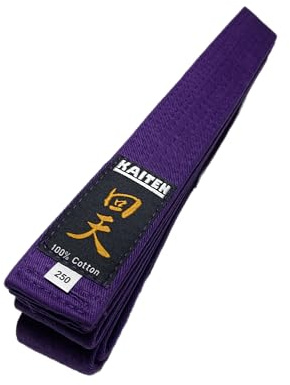 KAITEN Karategürtel Violett - 4 cm Breit - Baumwolle Violettgurt - Länge 230 bis 350 cm