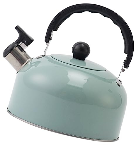 Hemobllo Bouilloire Sifflante Induction Acier Avec Poignée Bouilloire à Sifflet Domestique Chauffante
