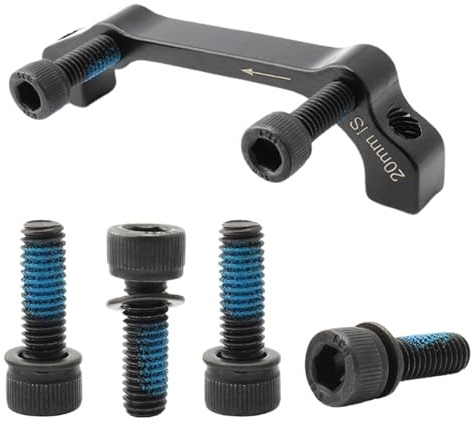 4Pcs M6x18mm MTB Caliper Bolts Bike Hydraulic Disc Brake Adapter Bolts Compatible with Shimano Overall Length 25 mm Black