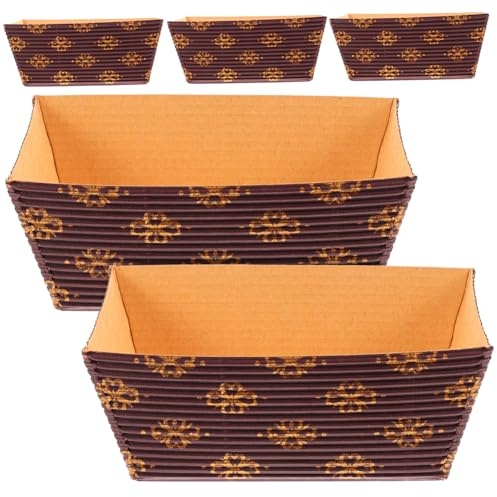 CONGARTENO Moldes para Panettone Set de 25 de Papel Resistentes al Calor Prácticos y No se Deforman Ideales para Suministros de Panadería en Fiestas de Bienvenida a Bebés