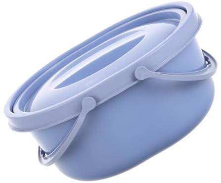 Kisangel Portable Toilet Bucket with Lid Thickened Design Dual Handle Portable Toilet for Adults Camping Home Bedside Commode Odor-resistant Large Capacity Practical Potty Chair
