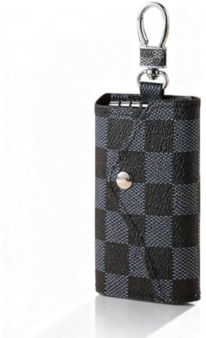ZORVYN Pochette Clé Voiture, Protection pour Clés de Voiture, NFC, Cartes EC et Cartes d'Identité, Fixation par Mousqueton, Anneau Porte Intégré (Noir)