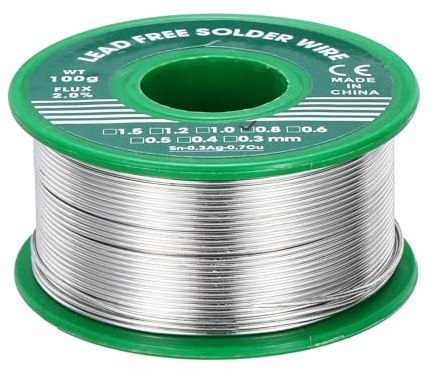 QUARKZMAN Estaño Con Núcleo De Resina, 100g Estaño Con Núcleo Fundente 0.8mm Para Soldadura Eléctrica