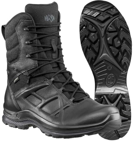 HAIX Botas de policía Black Eagle Tactical 2.0 GTX High Sidezipper, Negro , 42 EU