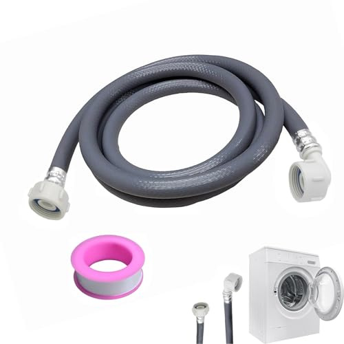 Washing Machine Hose, 3M Washing Machine Inlet Hose with PTFE Tape-3/4 inch | Universal Extra Long Washing Machine Hose for Washing Machines, Dishwashers
