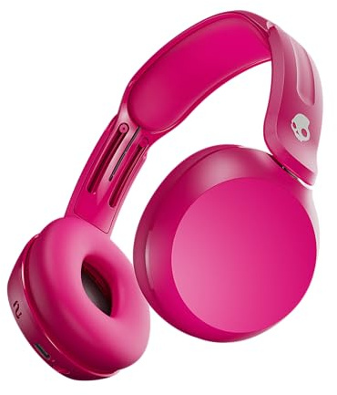Skullcandy Icon 180 Wireless On-Ear Bluetooth Headphones - Crazy Pink | 50 Hours Battery, Lightweight and Travel Ready, Secure Fit, Sweat and Water Resistant, Microphone iPhone Android, Foldable