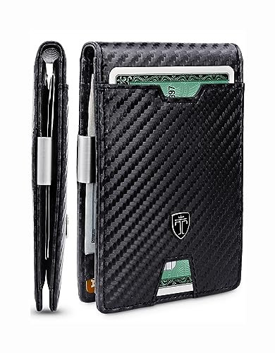 TRAVANDO Geldbörse mit Geldklammer Amsterdam - TÜV geprüft - 10 Kartenfächer - Slim Design - RFID Schutz - Kleines Münzfach - inkl. Geschenk Box - Designed in Germany