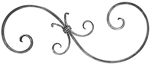 Fenau | parte ornamentale | dimensioni: 220x520 mm | materiale: 16x8 mm | acciaio S235JR, grezzo