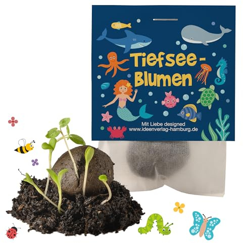 10x Meerjungfrauen Samenbomben als Mitgebsel Kindergeburtstag Mädchen 4 bis 8 Jahre - Meerjungfrau Geburtstag - Blumensamen Mitbringsel Kindergeburtstag Gastgeschenke & kleine Geschenke für Kinder