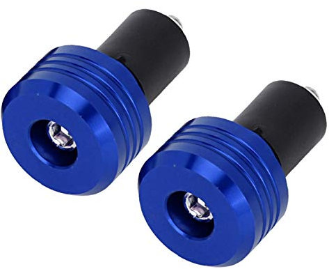 BuyWeek Motorrad Lenkerenden, Motorrad Lenkergriffe Endstopfen Aluminiumlegierung Motorrad Lenkergewichte Moto Slider Zubehör (Blau)