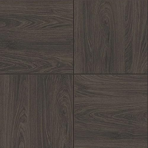 SOPHIE LAURENCE Wood Block Panel Wallpaper Dark Oak Heavyweight Realistic Wood Grain - Textured, Washable, Strippable - Paste The Paper Feature Wallpaper
