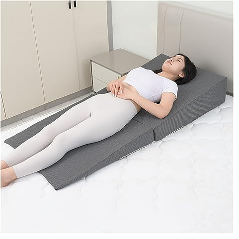 Keilkissen Bett Lesekissen Extra breit / lang Keilkissen zum Schlafen, Ältere Menschen/Erwachsene/Schwangere Gedächtnisschaum Faltbar Bettkeilkissen für Postoperationen, GRED und sauren Reflux ( Color