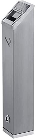 Wand-Aschenbecher, Metall-Aschenbecher, Wand-Aschenbecher, 48 cm, für den Außenbereich, Edelstahl-Zigarettenstummel-Behälter, kommerzielle Zigarettenentsorgungseinheit für den Außenbereich