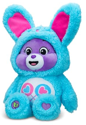 Basic Fun Care Bears Share Bunny Bear 22cm Bean Plush Toy, Collectable Soft Teddy for Girls & Boys 4+, Easter-Inspired Cuddly Toy for Kids, Super Soft & Cute
