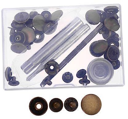 12 Stück Druckknöpfe für Kleidung und Leder, 15mm, Legierung