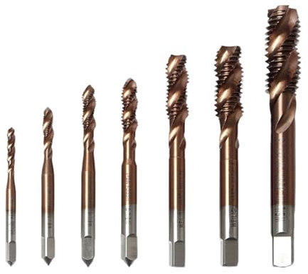 Schraubengewinde-Gewindebohrer, Spiralnut, M2-M10, Maschinengewindebohrer, rechte Hand, 5 Stück(Color:M12x1.75)