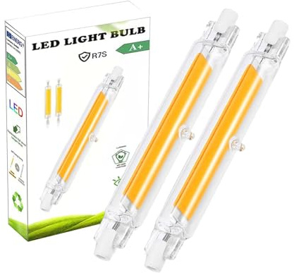 R7S LED 78mm Dimmbar 10W Lampen, Ersatz für 100W Halogenlamp, Warmweiß 3000K 1000LM, Kein Flackern, 360° Abstrahlwinkel, Leuchtmittel, 2er Pack