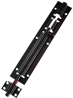 Türketten mit Riegel, Türkettenschloss, 2er-Packung Riegelschlösser, verdicktes Edelstahl-Schiebeschloss for Türen, Installation ohne Bohren, Schiebetürschloss mit gebürsteter Oberfläche(Black)