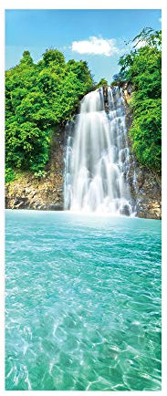FYRHLH 3d Türtapete Selbstklebend Wasserfall Türposter Fototapete, Schlafzimmer Wohnzimmertür Aufzug Tür Aufkleber B77 x H200cm