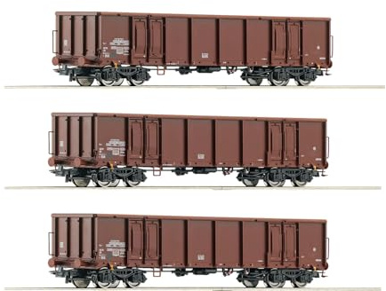 6600103 H0 - Set di 3 carri merci aperte, DR, Ep.IV