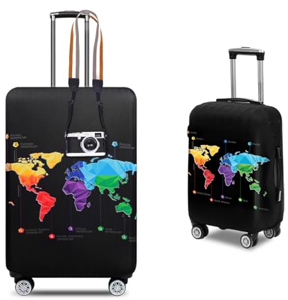Elastisch Kofferhülle Kofferschutzhülle, Koffer Schutzhülle, Waschbarer Koffer Schutzhülle, StaubgeschüTzt KofferhüLle, Schutzhülle Luggage Cover, Trolley Case Cover Protector für GrößE (M 22-25 Zoll)