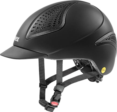uvex exxential III MIPS - Lightweight Unisex Riding Helmet - Individual Size Adjustment - Black mat S-M