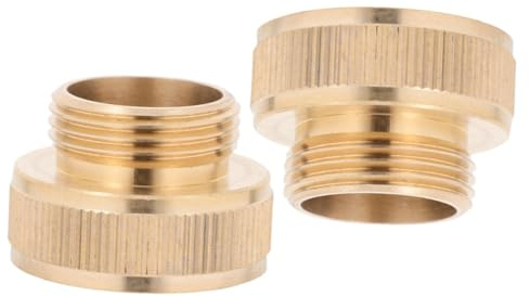 ORFOFE Adaptador De Manguera De De Latón De 1 Pulgada Hembra A G3/4 Macho, 2 Unidades, Conector De Tubería A Prueba De Fugas para Riego De Jardinería.