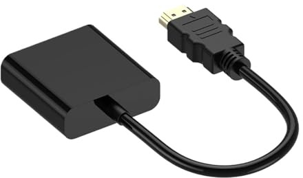 WIKRQIHL Câble Adaptateur HDMI 1080p vers VGA avec Prise Audio 3,5 mm, convertisseur de Port d'alimentation USB for PC, Ordinateur Portable, PS4/3, projecteur, TV Box(with Audio USB Power)