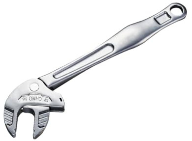 Letturn Adjustable Crab Claw Ratchet Wrench, Self Locking 7-32mm Spanner with 360° Rotating Jaw and Ergonomic Handle Hand Tool for Automotive Repair, Pipeline Work and Machinery Maintenance (16-19mm)