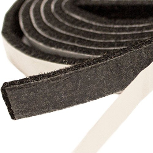 5m BLACK Sticky Self Adhesive Felt Furniture Pad Roll for Hard Surface Strip 20mm Width