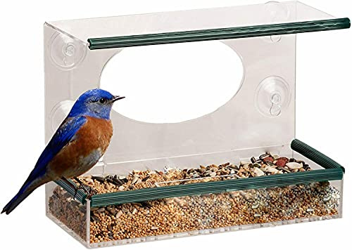 Garden Mile Hanging Bird Feeders for Small Birds with strong Suction Cups Acrylic Wild Bird Feeder for Garden Ornaments Outdoor Decorative Accessories