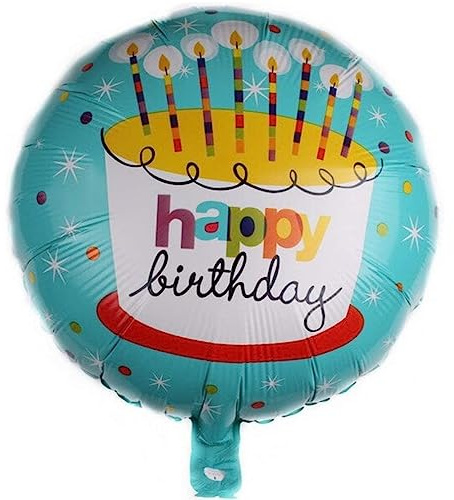 DIWULI Happy Birthday Ballon Torte - Happy Birthday Luftballon, Folienballon Geburtstag Helium Geburtstagsballon Luftballon Geburtstag Mädchen Junge Kindergeburtstag, Party Dekoration Geburtstagsdeko