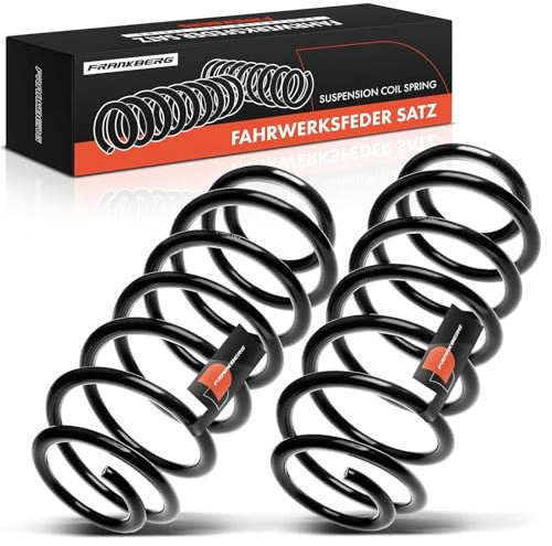 Frankberg 2x Ressorts de suspension Essieu Arrière Compatibles avec A3 1996-2003 Leon 1999-2006 O.c.t.a.v.i.a I 1996-2010 Golf IV 1997-2004 B,o,r,a 1998-2013 Sustituir# 1J0511115AK