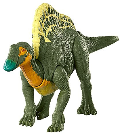 Jurassic World HBX38 - Brüllattacke Ouranosaurus Camp Cretaceous Dinosaurierfigur mit beweglichen Gelenken, Dinosaurier Spielzeug ab 4 Jahren