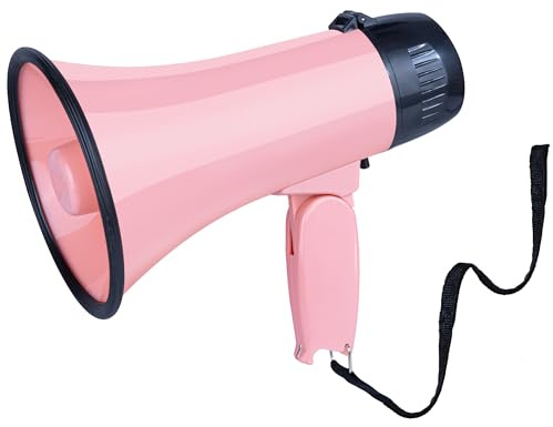 MyMealivos Haut-parleur mégaphone portable 20 W avec contrôle du volume et sangle