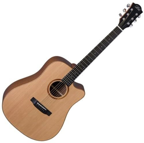 Duke Natur Gitarre D-MC-CUT-SATIN Dreadnought Cutaway Zeder-Holz Mahagoni