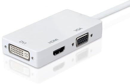 Câble adaptateur convertisseur Mini DisplayPort vers HDMI VGA 3 en 1 DP vers HDMI femelle pour Mac Apple Air Pro