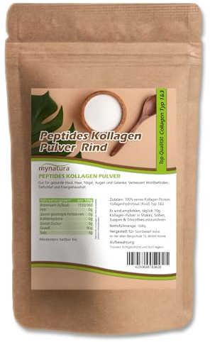 Mynatura Rind Collagen | Rind Kollagen Protein Hautpflege Pulver Hautgesundheit Haargesundheit (2x1000g)